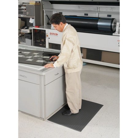 Millennium Mat Co Air Step Antifatigue Mats, Black, Polypropylene MLL24030502